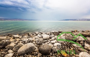 Sea of Galilee landscape in summer day