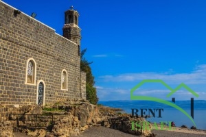 The Church of the Primacy - Tabgha. Sea of Galilee in Israel. Benedictine monastery. Jesus then fed with bread and fish hungry people